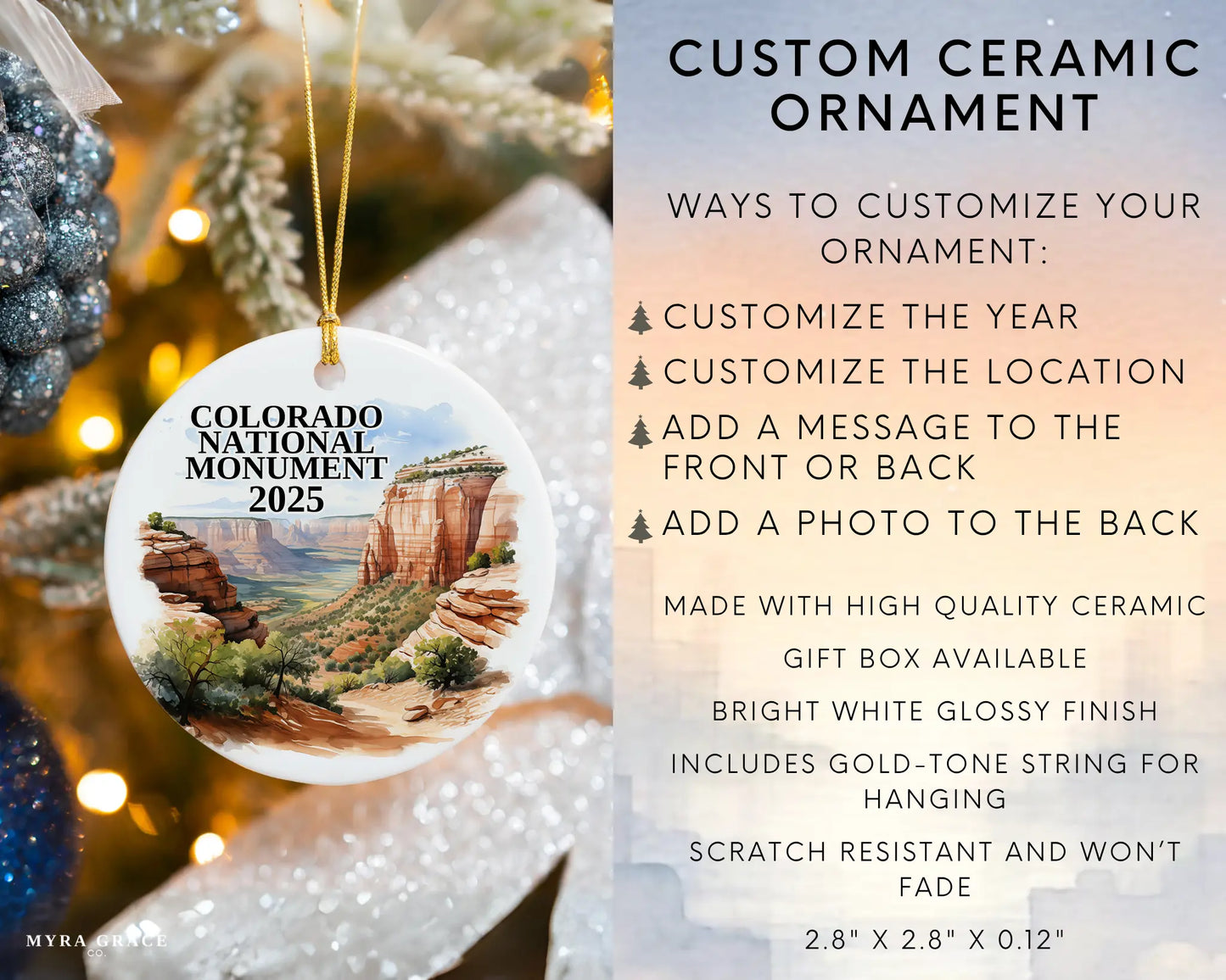 Colorado National Monument Ornament, Colorado Bauble