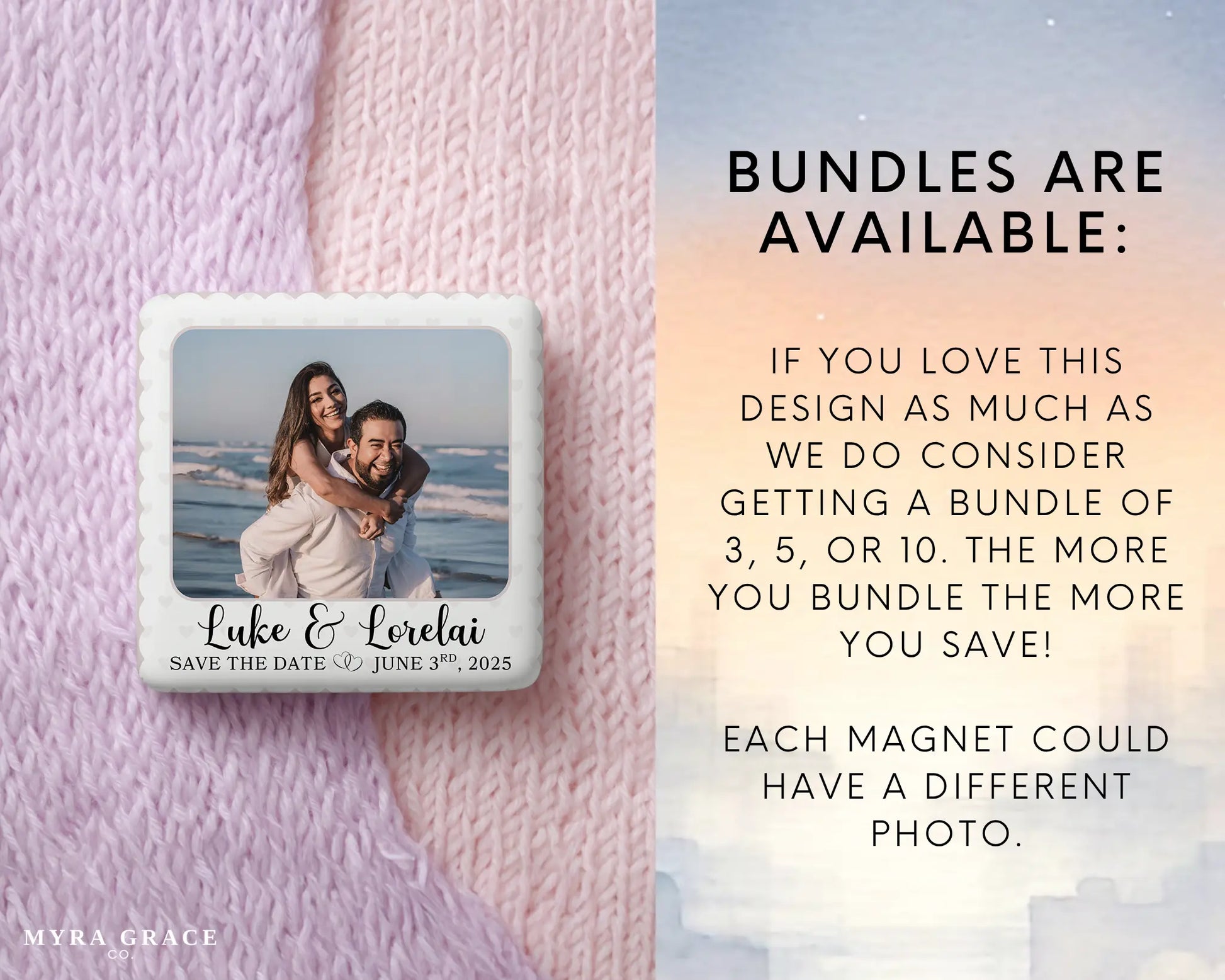 Save the Date Magnet Custom Personalized Gift Souvenir Present. Bundles are available