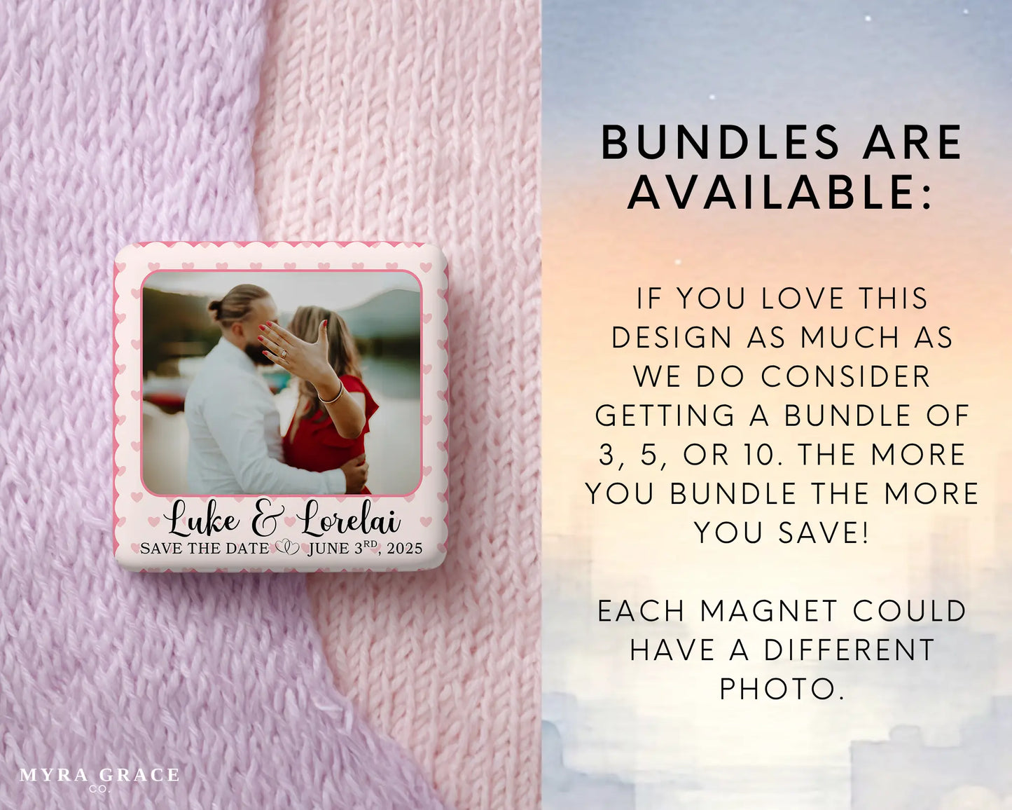 Save the Date Magnet Custom Personalized Gift Souvenir Present. Bundles are available