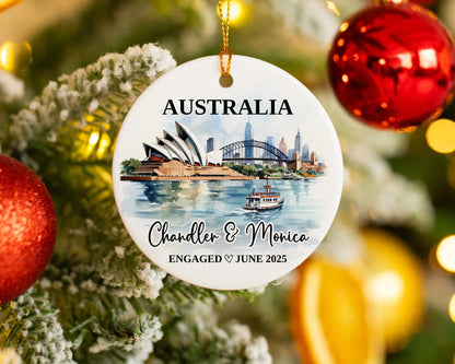 Australia Engagement Ornament Custom Gift Souvenir Bauble Present