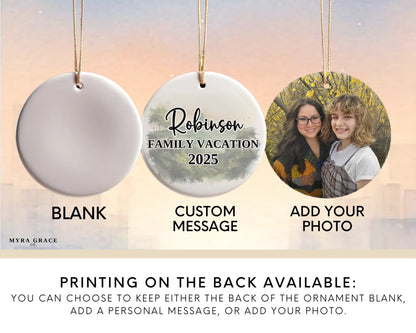 Custom Philippines ceramic photo ornament with personalized message – handmade Christmas bauble, gift souvenir, or vacation keepsake. Add your photo