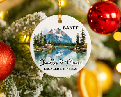 Banff Engagement Ornament Custom Gift Souvenir Bauble Present
