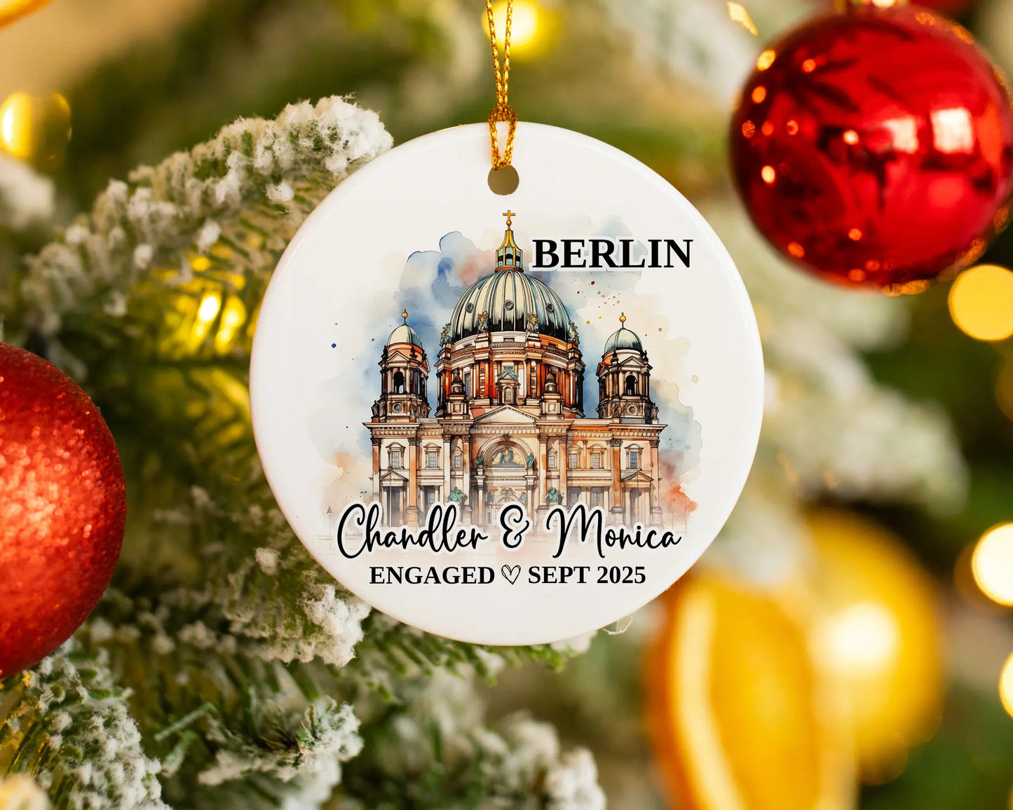 Berlin Engagement Ornament Custom Gift Souvenir Bauble Present