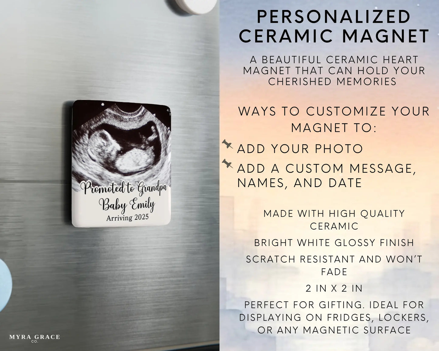 Grandpa Magnet Custom Personalized Gift Souvenir Present. Infographic
