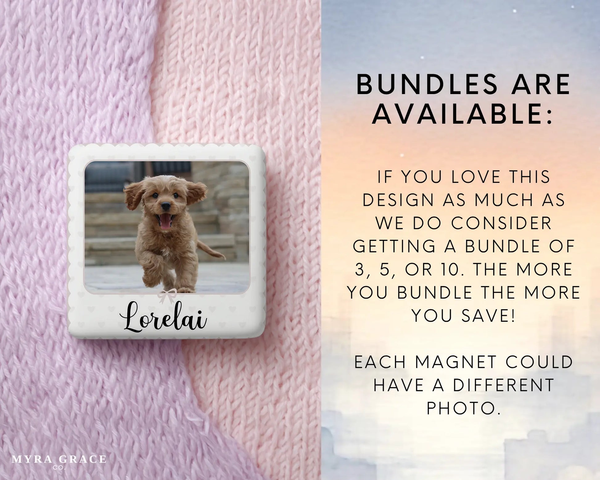 Dog Magnet Custom Personalized Gift Souvenir Present. Bundles are available
