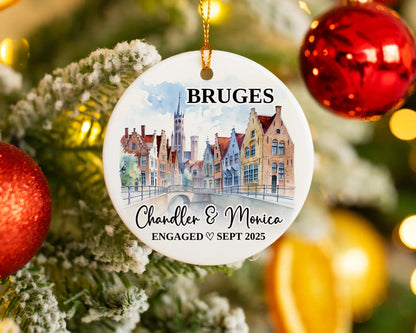Bruges Engagement Ornament Custom Gift Souvenir Bauble Present