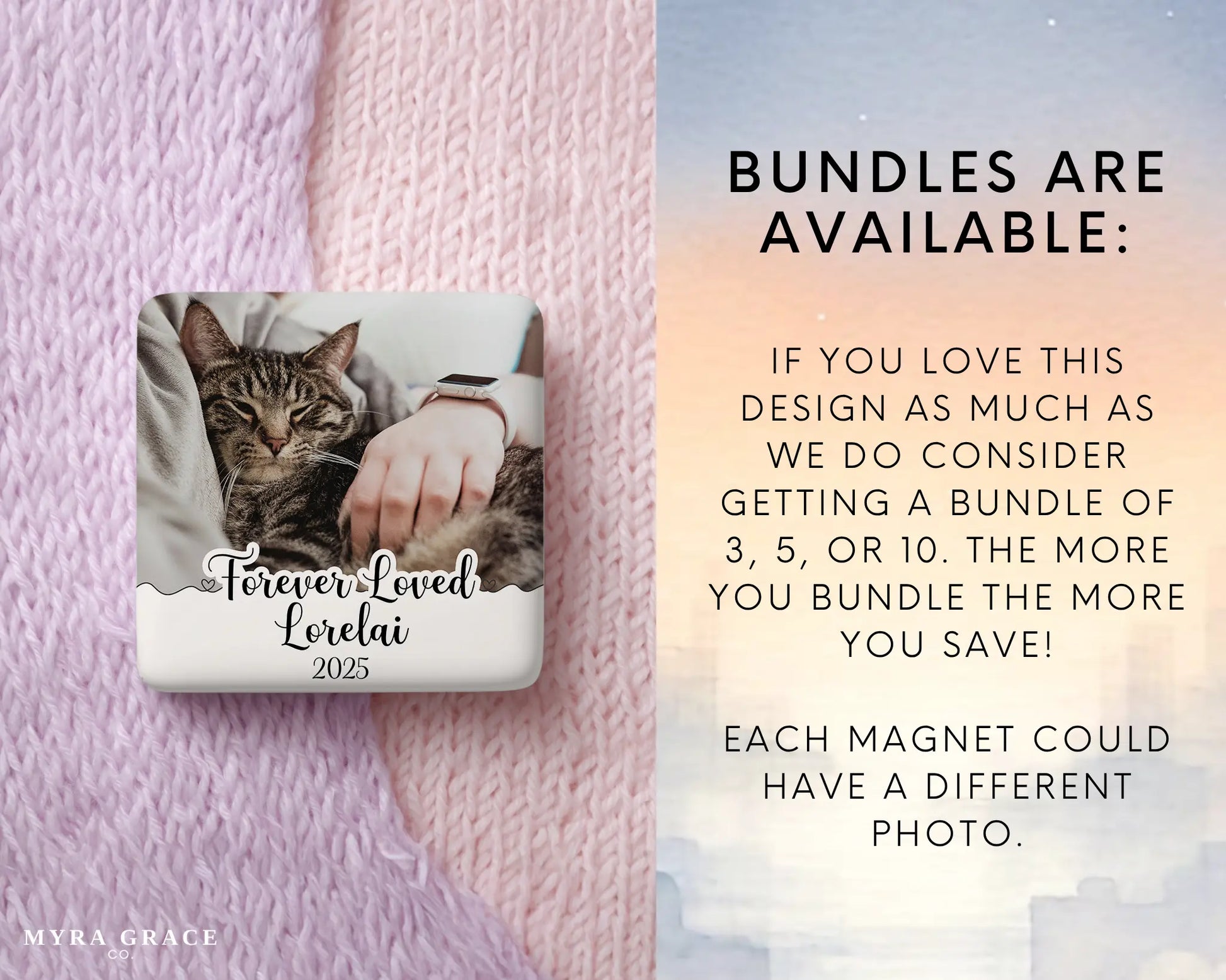 Cat Magnet Custom Personalized Gift Souvenir Present. Bundles are available