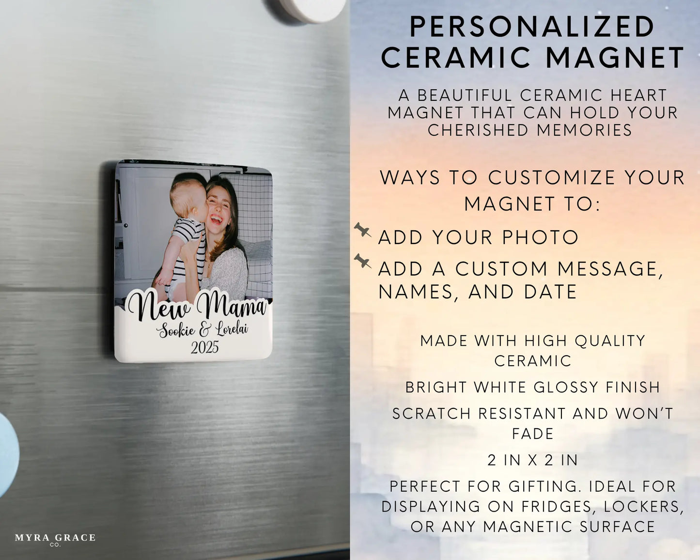 Mom Magnet Custom Personalized Gift Souvenir Present. Infographic