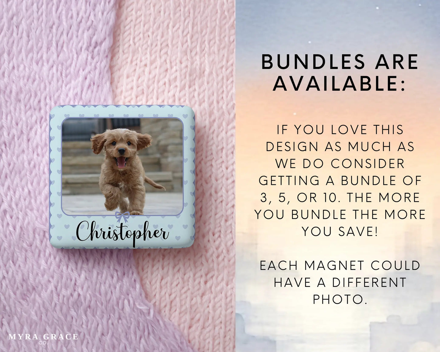 Dog Magnet Custom Personalized Gift Souvenir Present. Bundles are available