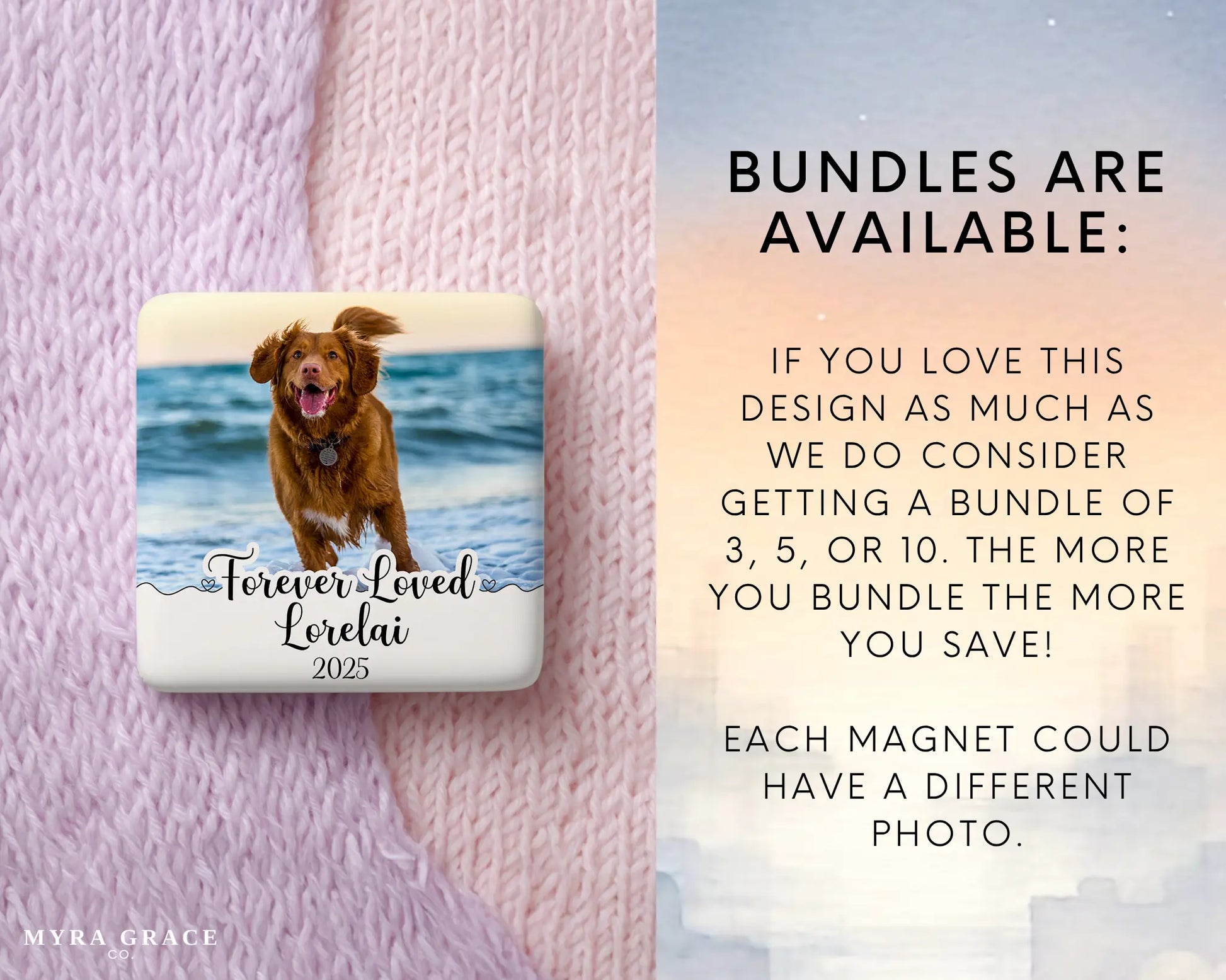 Dog Magnet Custom Personalized Gift Souvenir Present. Bundles are available