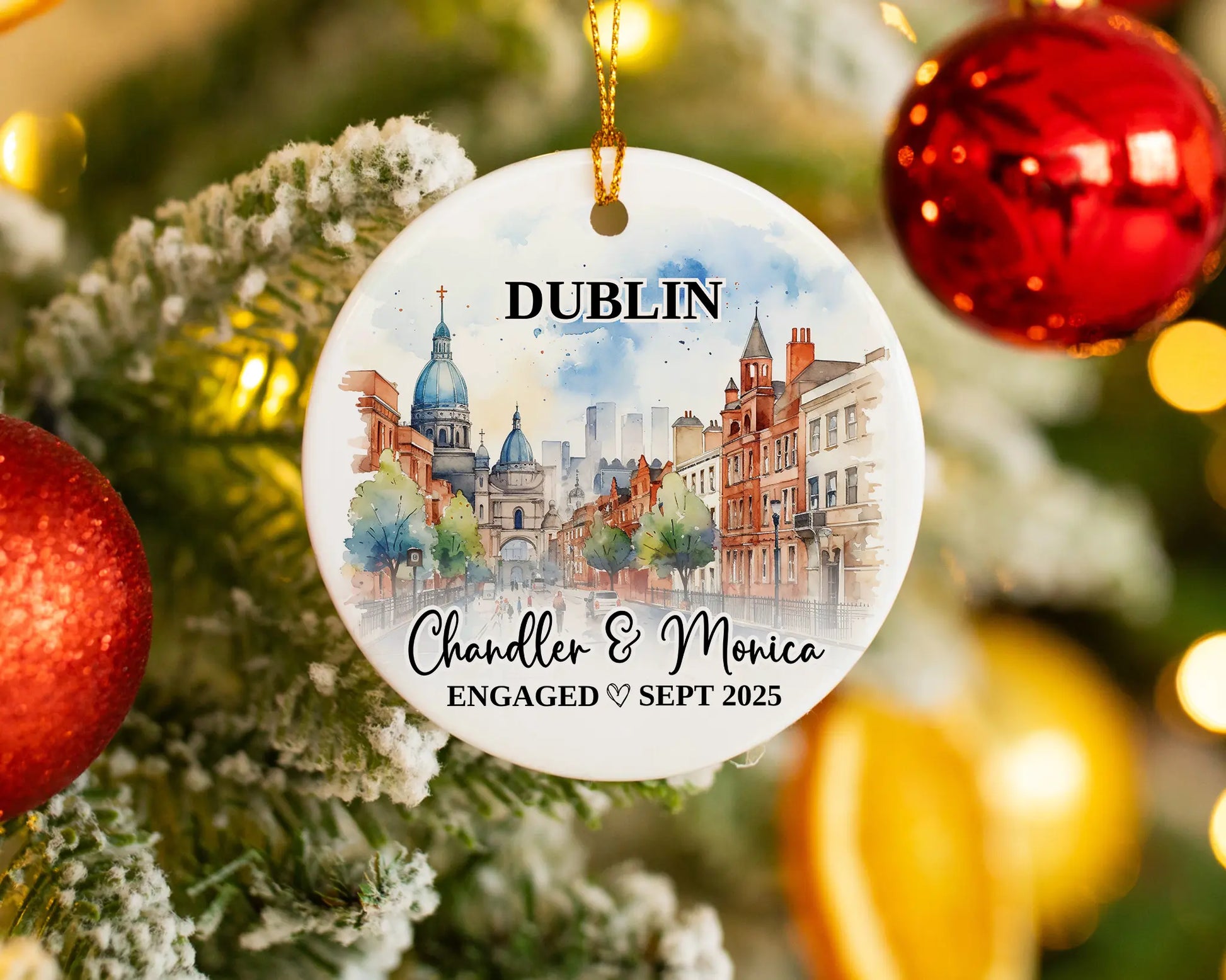 Dublin Engagement Ornament Custom Gift Souvenir Bauble Present