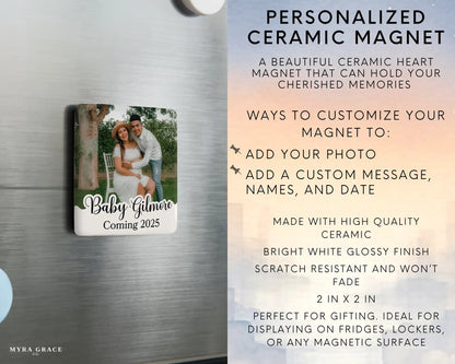 Pregnancy Magnet Custom Personalized Gift Souvenir Present. Infographic