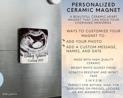 Ultrasound Magnet Custom Personalized Gift Souvenir Present. Infographic