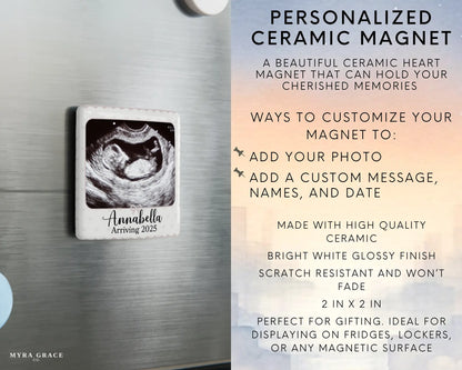 Ultrasound Magnet Custom Personalized Gift Souvenir Present. Infographic