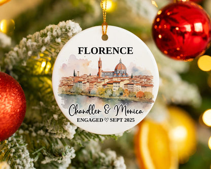 Florence Engagement Ornament Custom Gift Souvenir Bauble Present