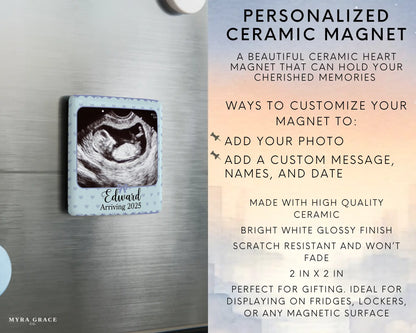 Ultrasound Magnet Custom Personalized Gift Souvenir Present. Infographic