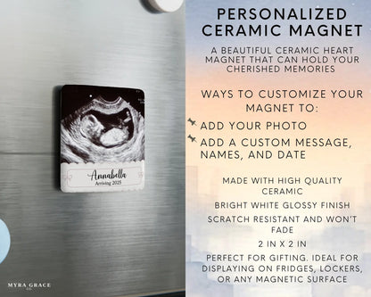 Ultrasound Magnet Custom Personalized Gift Souvenir Present. Infographic
