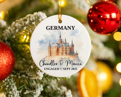 Germany Engagement Ornament Custom Gift Souvenir Bauble Present