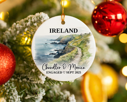 Ireland Engagement Ornament Custom Gift Souvenir Bauble Present