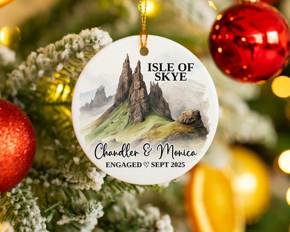 Isle of Skye Engagement Custom Ornament, Isle of Skye Bauble, Scotland