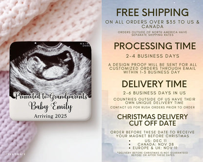 Grandparent Magnet Custom Personalized Gift Souvenir Present. Free shipping