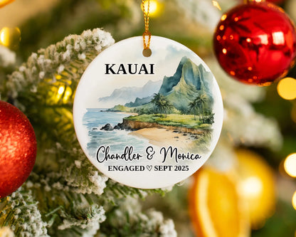 Kauai Engagement Ornament Custom Gift Souvenir Bauble Present