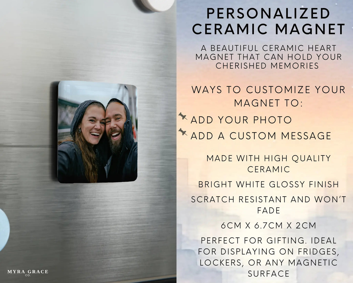 Couple Magnet Custom Personalized Gift Souvenir Present. Infographic