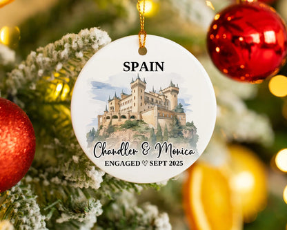 Spain Engagement Ornament Custom Gift Souvenir Bauble Present