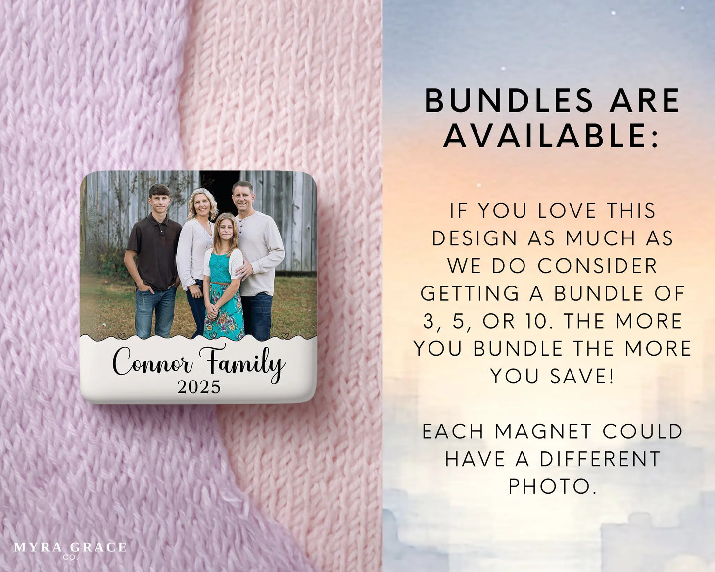 Family Magnet Custom Personalized Gift Souvenir Present. Bundles are available