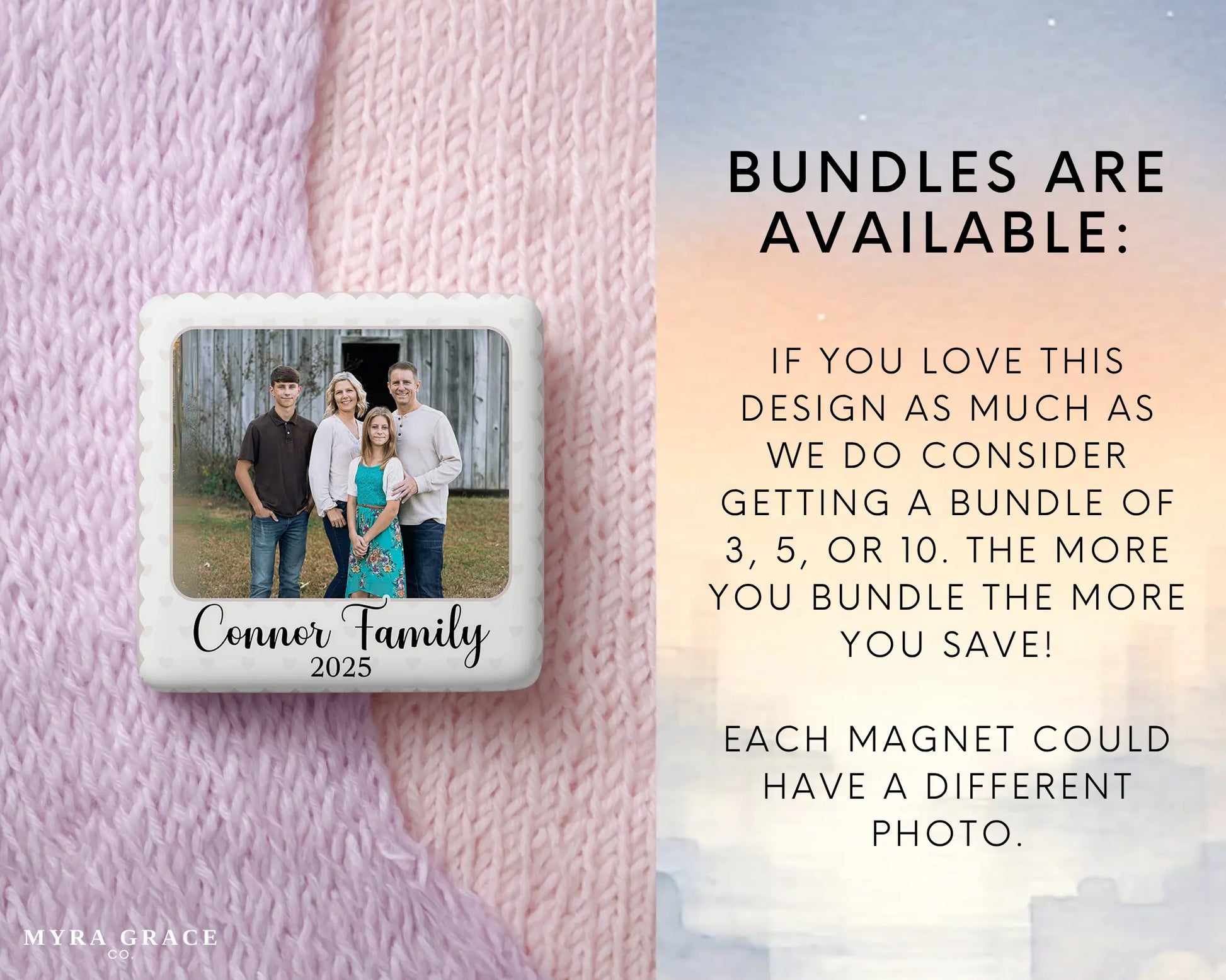 Family Magnet Custom Personalized Gift Souvenir Present. Bundles are available