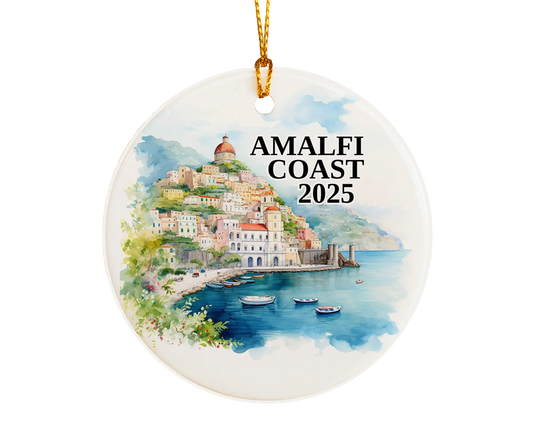 Amalfi Coast Ornament, Italy Bauble