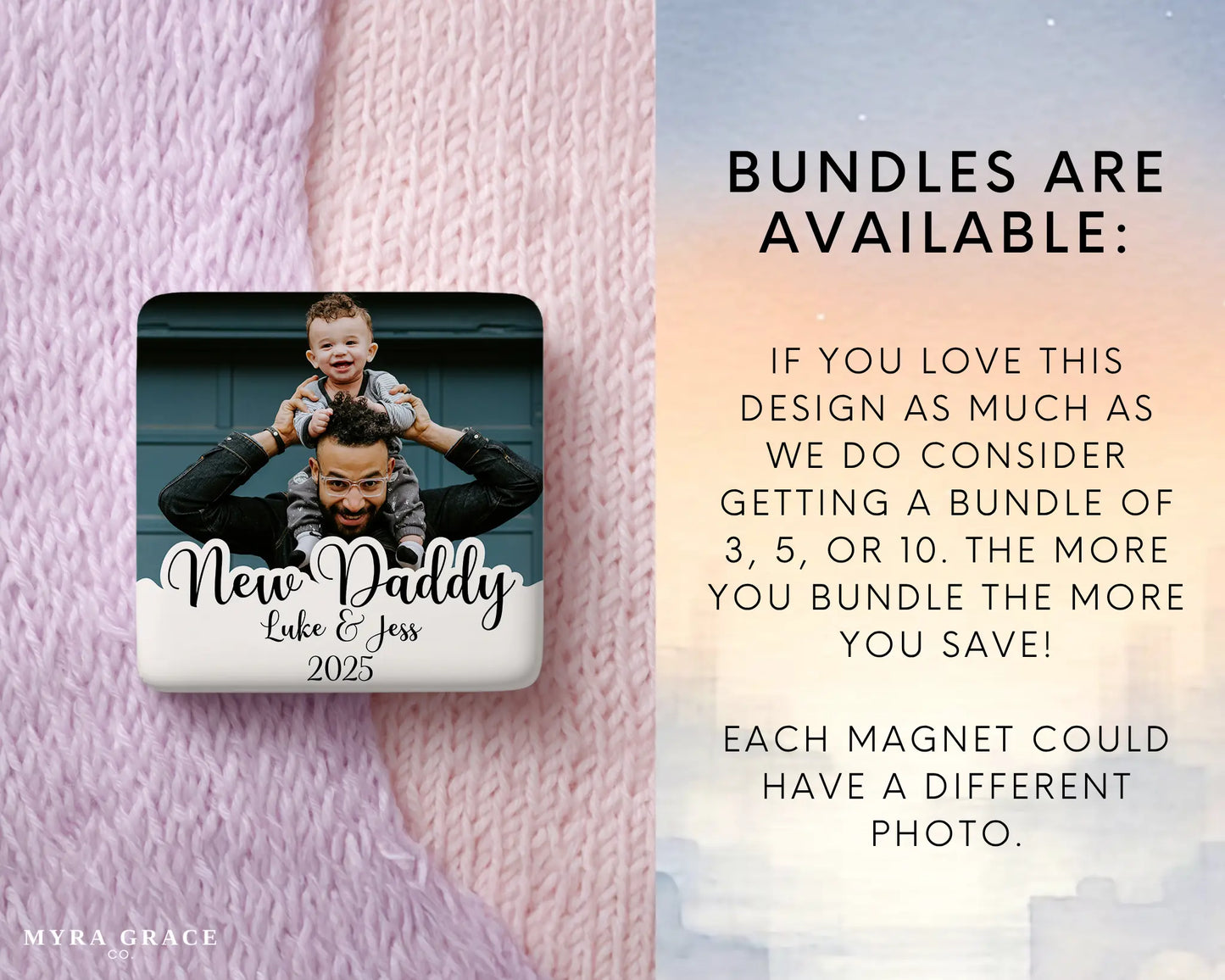 Dad Magnet Custom Personalized Gift Souvenir Present. Bundles are available