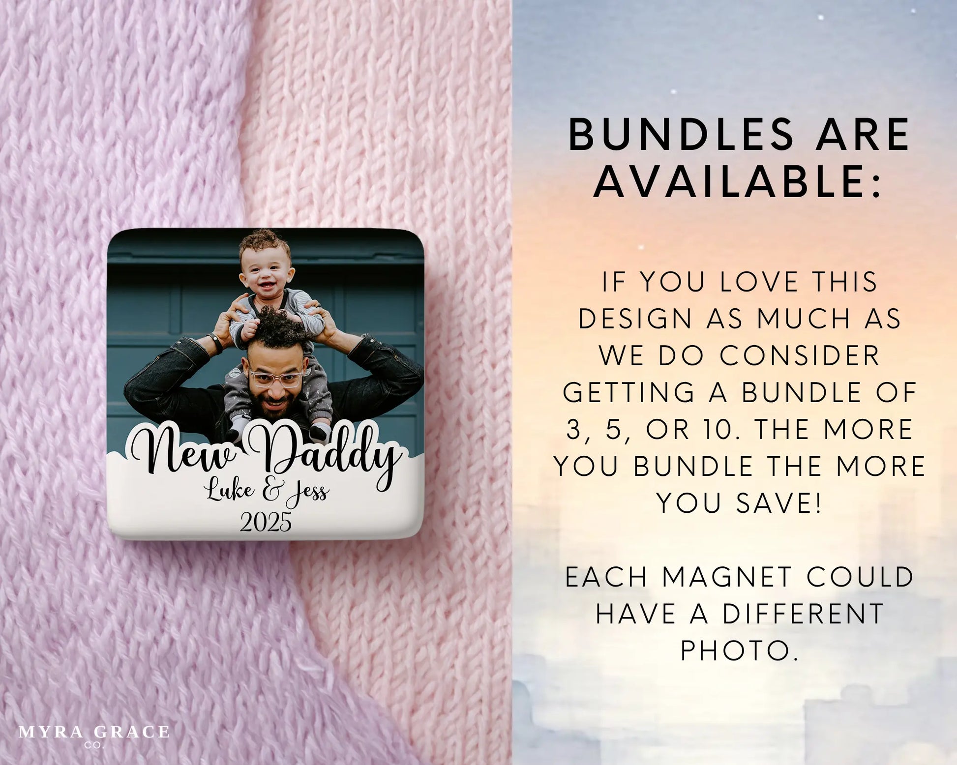 Dad Magnet Custom Personalized Gift Souvenir Present. Bundles are available