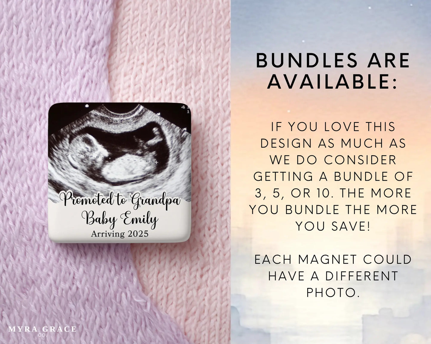 Grandpa Magnet Custom Personalized Gift Souvenir Present. Bundles are available