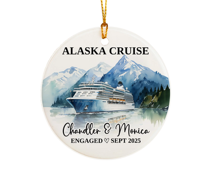 Alaska Cruise Engagement Ornament Gift Souvenir Bauble 