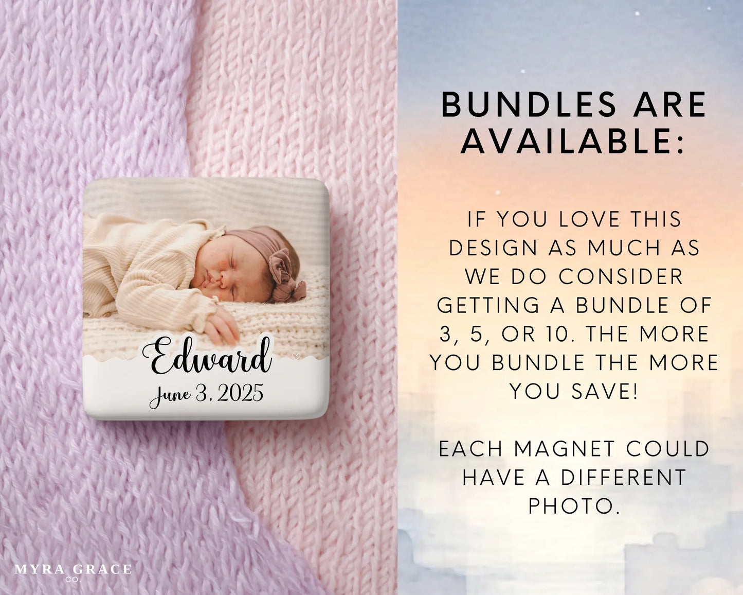 Baby Magnet Custom Personalized Gift Souvenir Present. Bundles are available