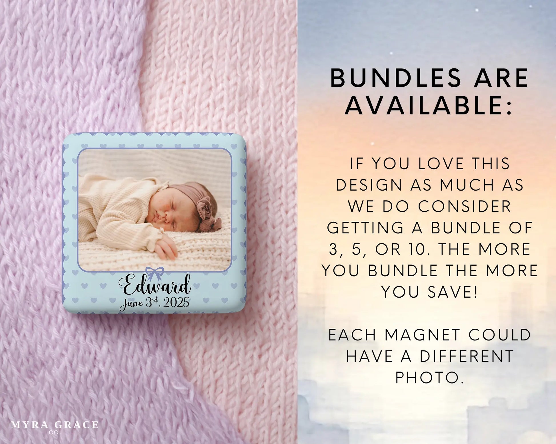 Baby Magnet Custom Personalized Gift Souvenir Present. Bundles are available