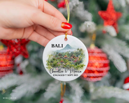 Bali Engagement Ornament Custom Gift Souvenir Bauble Present