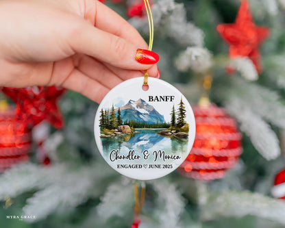 Banff Engagement Ornament Custom Gift Souvenir Bauble Present