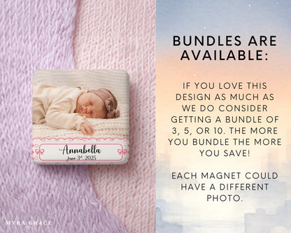 Baby Magnet Custom Personalized Gift Souvenir Present. Bundles are available