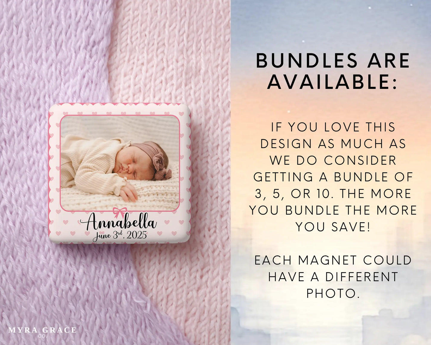 Baby Magnet Custom Personalized Gift Souvenir Present. Bundles are available