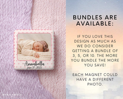 Baby Magnet Custom Personalized Gift Souvenir Present. Bundles are available