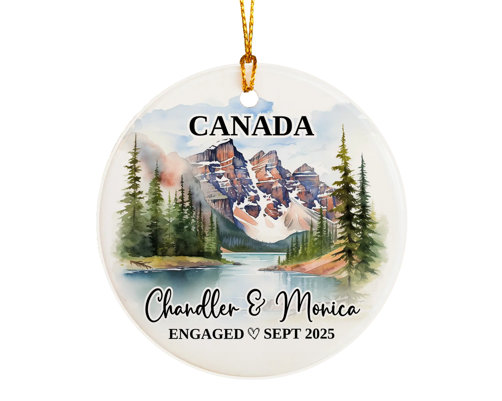 Canada Engagement Ornament Custom Gift Souvenir Bauble Present