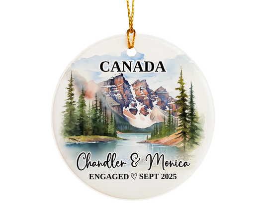 Canada Engagement Ornament Custom Gift Souvenir Bauble Present