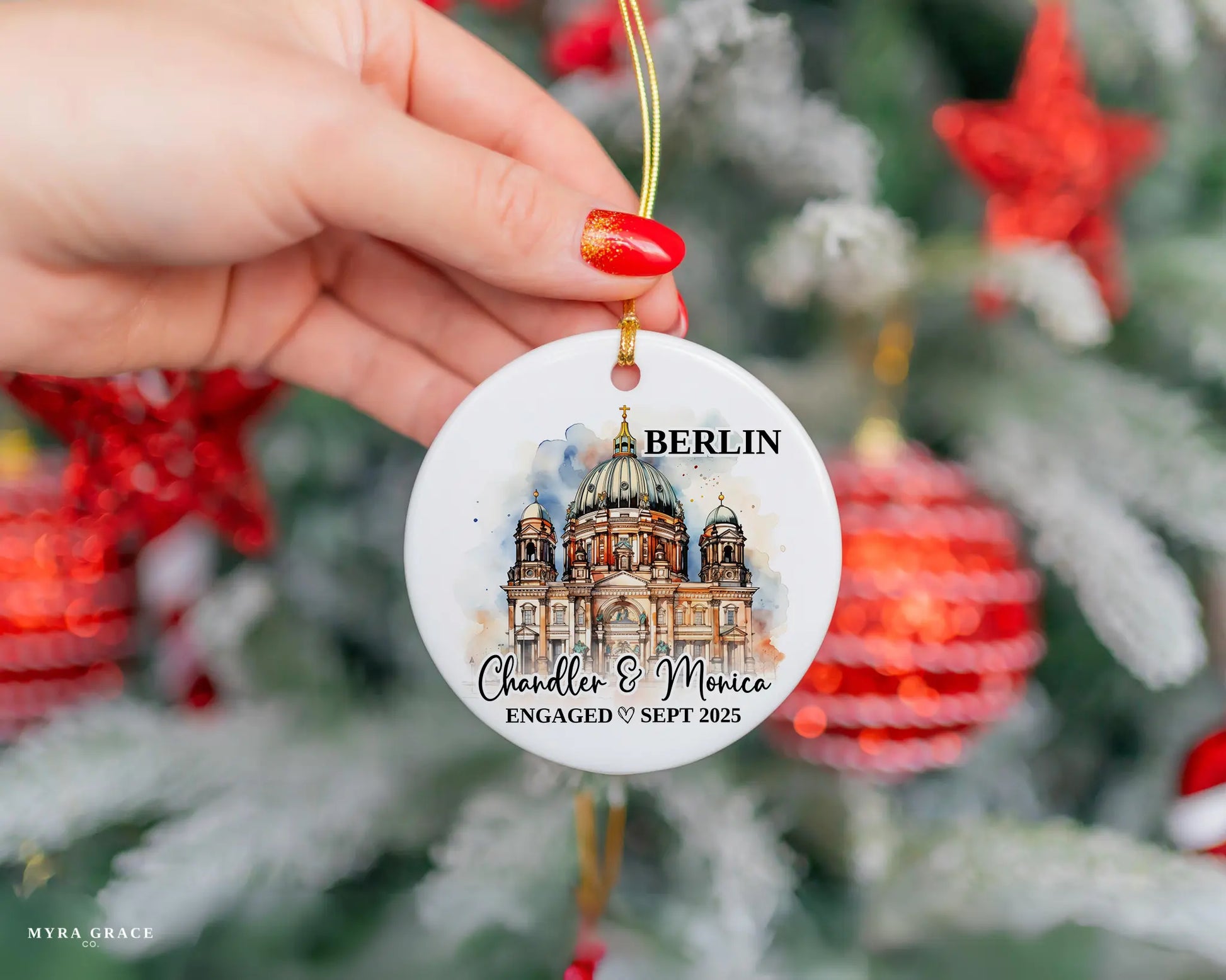 Berlin Engagement Ornament Custom Gift Souvenir Bauble Present