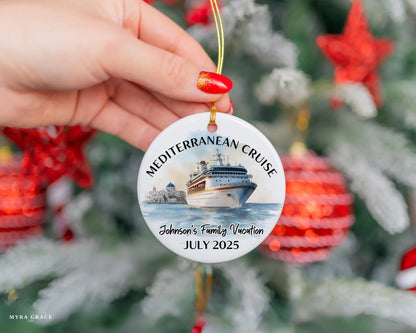 Mediterranean Cruise Ornament, Mediterranean Cruise Bauble
