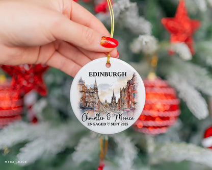 Edinburgh Engagement Ornament Custom Gift Souvenir Bauble Present