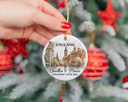 England Engagement Ornament Custom Gift Souvenir Bauble Present