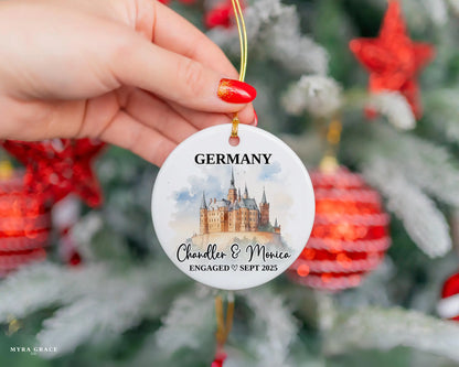 Germany Engagement Ornament Custom Gift Souvenir Bauble Present