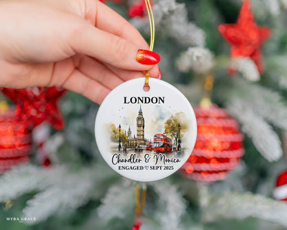 London Engagement Ornament Custom Gift Souvenir Bauble Present